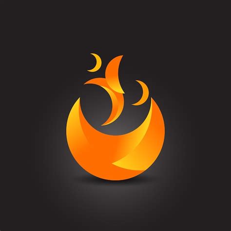 Premium Vector | Fire icon, fire logo, Black Background