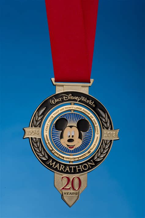 20th Anniversary Walt Disney World Marathon Medal Revealed - DisZine