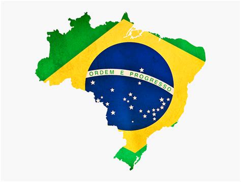 Brazil Flag In Shape Of Country, HD Png Download , Transparent Png Image - PNGitem