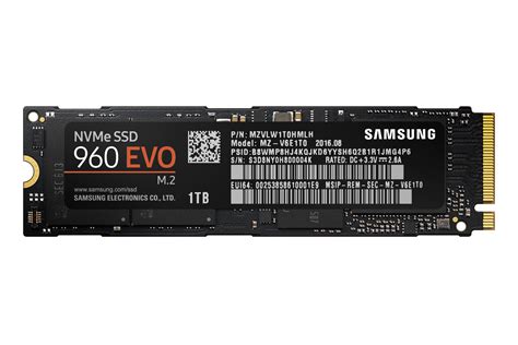 Samsung SSD 960 EVO NVMe M.2 1TB Ultra Rápido:Caracterísitcas y Precio ...