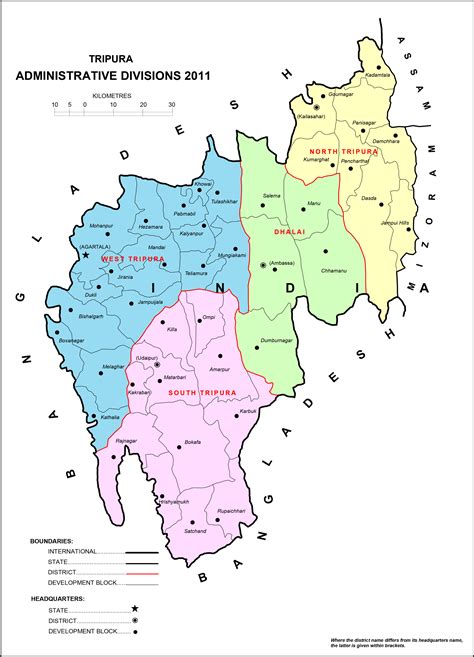 High Resolution Map of Tripura [HD] - BragitOff.com