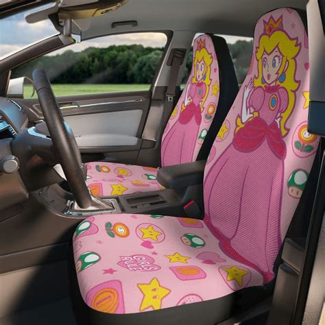 Princess Peach Car Seat Covers, Girls Rule, Nintendo Game, Super Mario ...