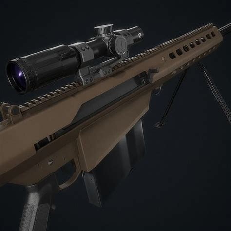 Barret M107A1 free VR / AR / low-poly 3D model | CGTrader