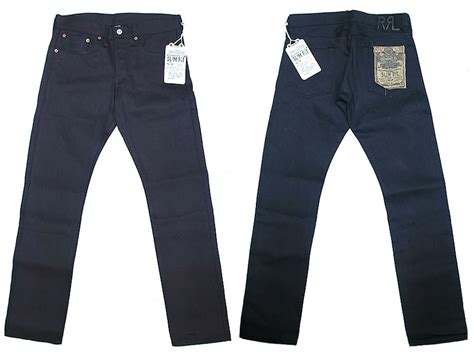 Double RL(RRL) SLIM FIT JEANS Black Indigo USA製 (Japan Selvege Denim) - Luby's （ルビーズ）