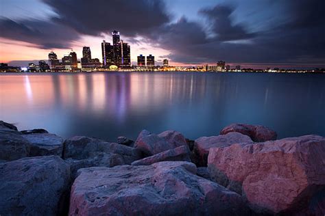 290+ Detroit Skyline Sunrise Stock Photos, Pictures & Royalty-Free ...