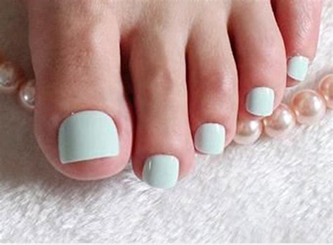 Mint Green Acrylic Toenails 24pcs Light blue Fake Toe nails | Etsy