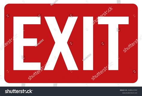 Red Exit Sign Red Background Safety Stock Vector (Royalty Free ...