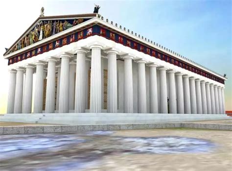 Impressive images of the Parthenon when it was painted