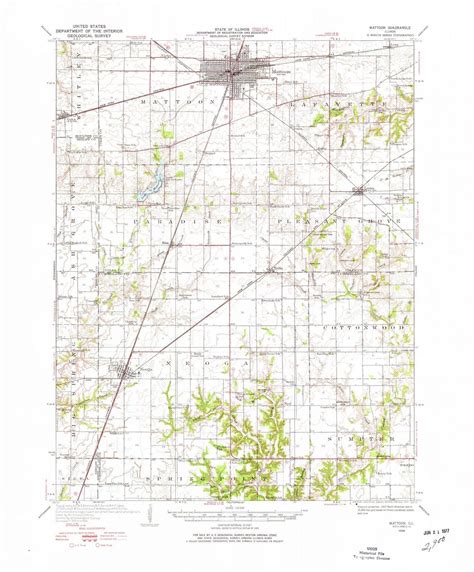 1934 Mattoon, IL - Illinois - USGS Topographic Map | Topographic map, Relief map, Malinta