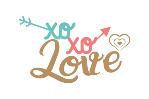 Xoxo love Quote SVG Cut Graphic by TheLucky - Creative Fabrica