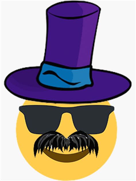 "Emoji hat mustache guy" Sticker by boothedog | Redbubble