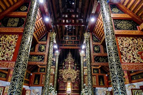 Interior of a temple in Bangkok, Thailand, circa May 2022 15732242 ...