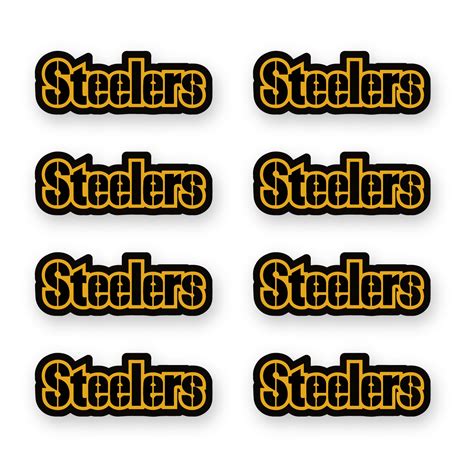 Pittsburgh Steelers Sticker Set of 8 by 3 inches each Decal | Inspire Uplift