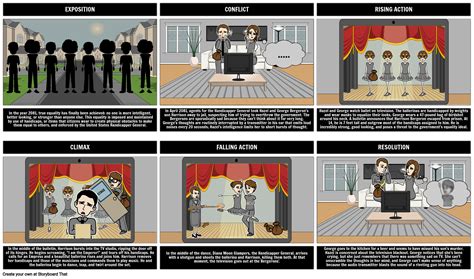 Harrison Bergeron Summary Storyboard by kristy-littlehale