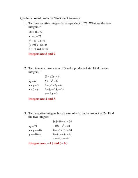 Using The Quadratic Formula Worksheet Answers — db-excel.com