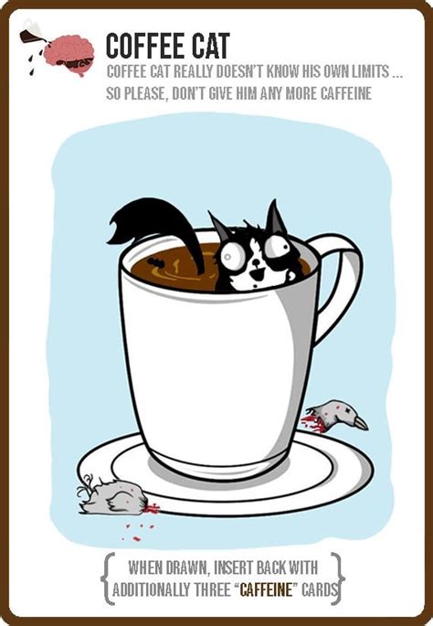 Tree new custom exploding kittens card, with artwork! Coffee Cat ...