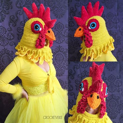 Free Chicken Hat Crochet Pattern | Printable Templates Free