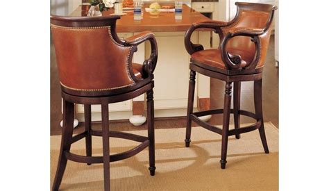 Leather swivel bar stools