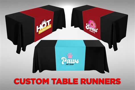 Custom Table Runners Logo Table Runners Trade Show Business - Etsy