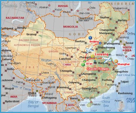 Luoyang Map - Travel - Map - Vacations - TravelsFinders.Com