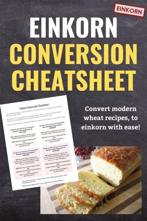 Convert Modern Wheat Recipes to Einkorn with Ease! | Wheat recipes ...