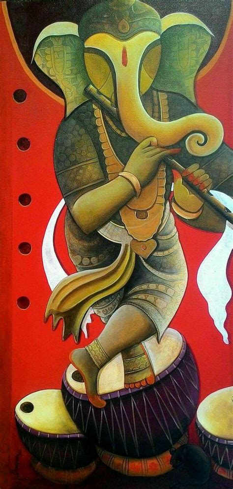 Pin by thalir Pagalakumar on ganesh | Ganesh art paintings, Indian art ...