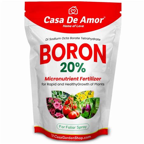 Casa De Amor Boron 20% Micronutrient Fertilizer for Healthy Growth of Vegetable Plants and ...