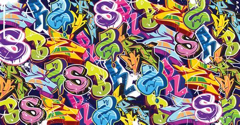 Colorful Graffiti Wall Art Background Street Art Hip-Hop Urban Vector ...