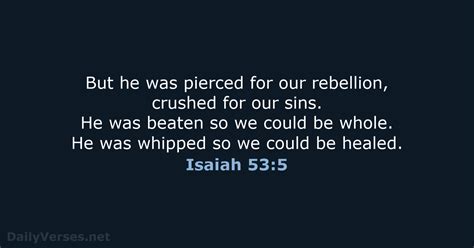 Isaiah 53:5 - Bible verse (NLT) - DailyVerses.net