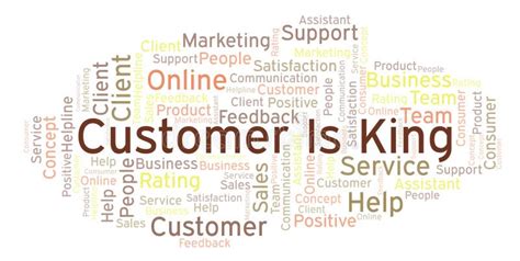 Customer is King Word Cloud. Stock Illustration - Illustration of positive, consumer: 129044403