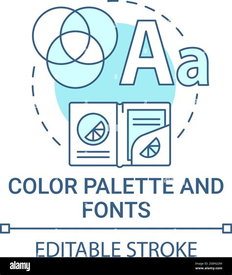 Color palette and fonts concept icon Stock Vector Image & Art - Alamy