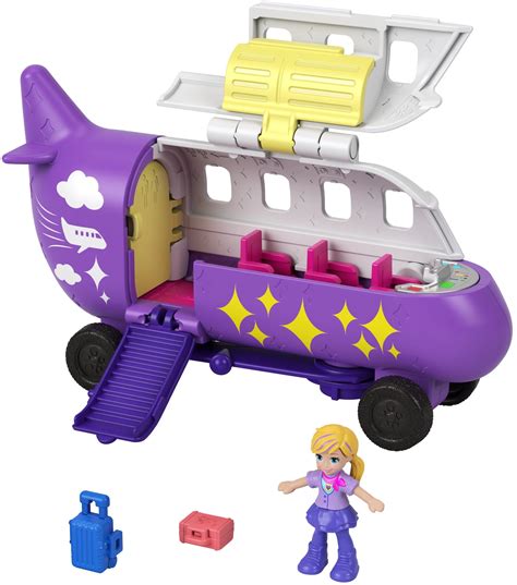 Polly Pocket Pollyville Airplane With Micro Polly Doll & Themed Accessories - Walmart.com ...