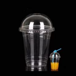 Disposable Plastic Juice cup with Lid