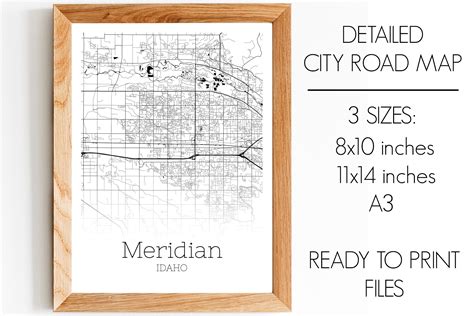 Meridian Idaho City Map Graphic by SVGExpress · Creative Fabrica