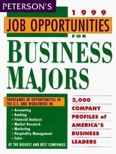 Business Majors : 1999 Edition by Peterson's Guides Staff | eBay