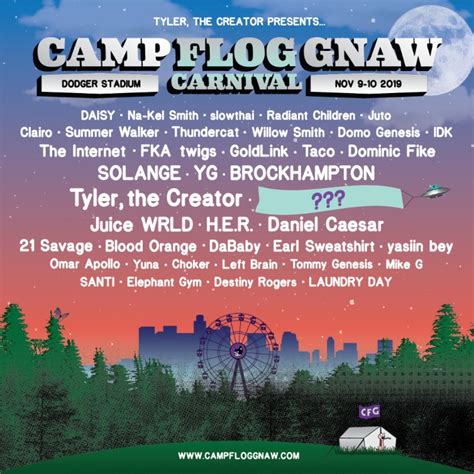 Tyler The Creator Announces The 2019 Camp Flog Gnaw Lineup