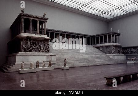 Pergamum Altar in the Pergamum Museum in Berlin. It is a monumental ...