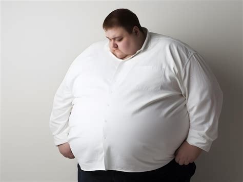 Premium Photo | Obese man who is sad and depressed