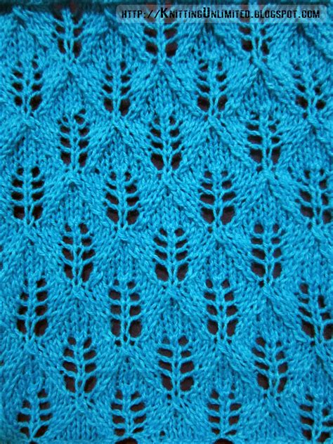 Lace Knitting Pattern 16: Fern Lace Stitch - Knitting Unlimited