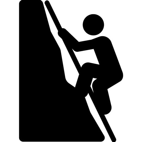 Climbing With Rope Vector SVG Icon - SVG Repo