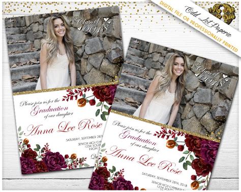 Senior Graduation Template, Graduation Invitation Template, Senior Photography, Graduation ...