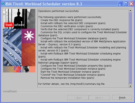 Installation procedure (3/5) - Getting Started with IBM Tivoli Workload ...