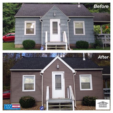 Vinyl Siding - Siding Installed by Marshall Exteriors - Before & After