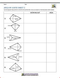 Area of a Kite Calculator