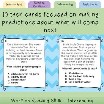 Practice Making Predictions Task Cards by Learning with Lexie | TpT