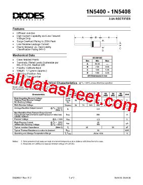 1N5408 Datasheet(PDF) - Diodes Incorporated