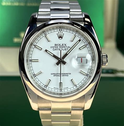 2008 Rolex Datejust 116200 White Dial with Box - Awadwatches