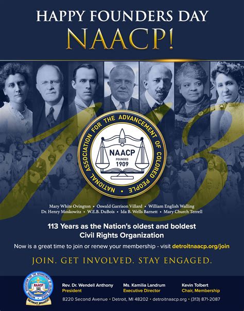 HAPPY 113TH FOUNDERS DAY NAACP!!! — NAACP Detroit Branch