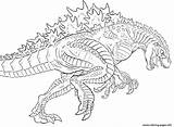 Godzilla 2000 Millennium Coloring page Printable sketch template