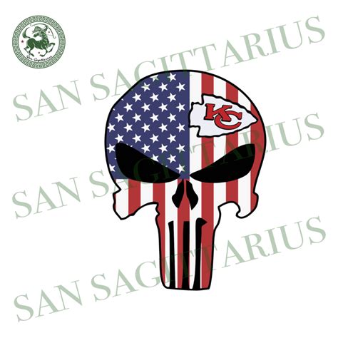 Kansas City American Skull, Sport Svg, American Skull, Kansas City ...